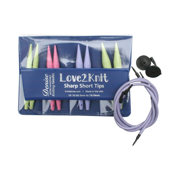 Love2Knit, Sharp Short Tips - Denise Interchangeables