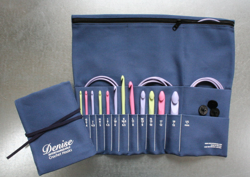 Denise Interchangeable Crochet Hook Set, Organic Canvas